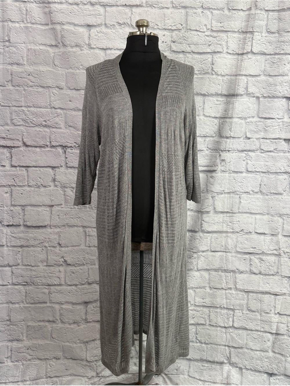 Torrid Knitted Open Front Ankle Length Duster